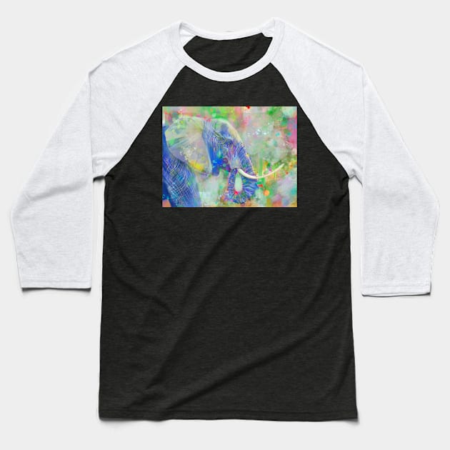 BLUE ELEPHANT Baseball T-Shirt by lautir